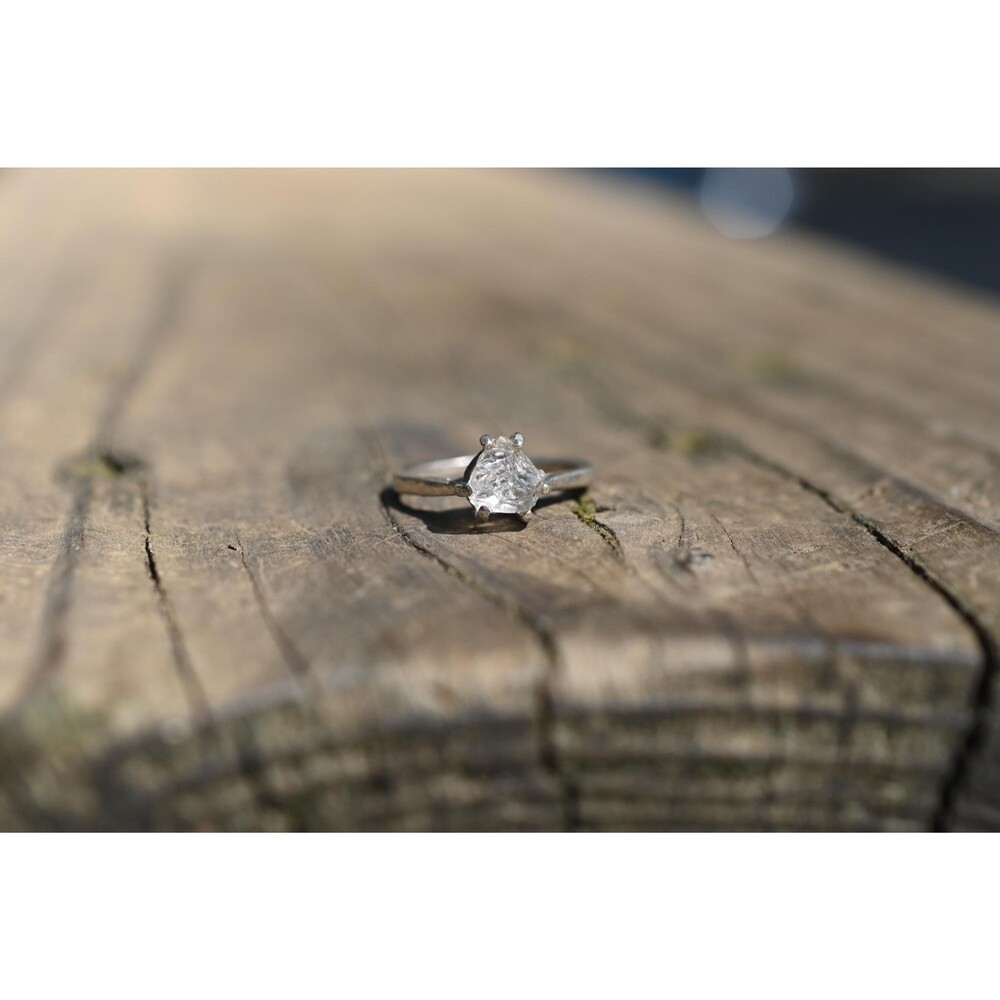 Raw Lake County Diamond Engagement Ring